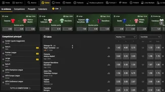 Quote scommesse calcio BWIN: Serie A, LaLiga, Premier League e partite in tempo reale Sezione calcio su BWIN con partite live, quote aggiornate e principali competizioni europee